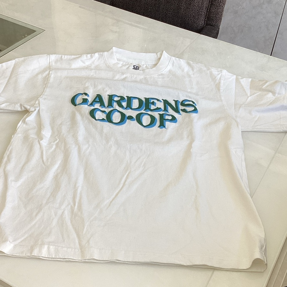 White, Blue and Green Graphic Tee